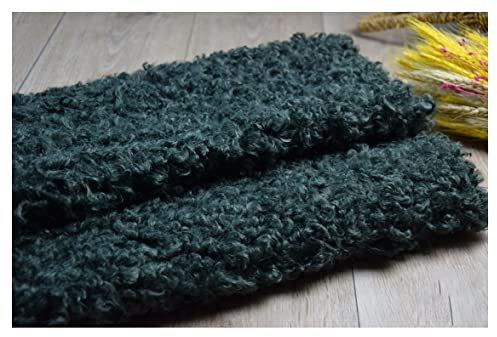 Kunstfell Meterware Imitation Roll-shearling-stoff Wird Für Decken Verwendet Kleidungshüte 160 Cm Breit Meterware Verkauft(Color:Dunkelgrün)