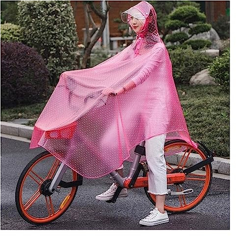 Fahrrad-Regenmantel, wasserdichter Poncho, Fahrrad-Poncho for Herren und Damen, Radfahren, Fahrrad, Regenmantel, Regenumhang, Poncho mit Kapuze, winddichter Regenmantel, Mobilitäts-Roller-Abdeckung (F