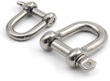 BREAKA M4 M5 M6 M8 M10 M12 M14 M16 304 Edelstahl Bogen Schäkel D Form Schäkel Haken U Typ Schäkel Ringe Hufeisen Verschluss (Color : 5pcs, Size : M12)