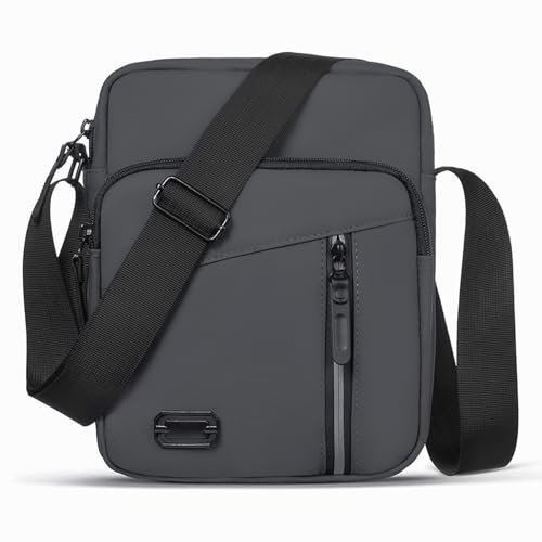 Aucuu Umhängetasche Schultertasche Herren, Wasserdichte Herrentasche zum Umhängen Messenger Bag mit Multi Tasche, Handytasche, Crossbody Bag für Alltag, Business Arbeit und Reise