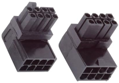 chenyang ATX Lot de 2 adaptateurs de connecteur d'alimentation coudé à 90 degrés pour carte graphique GPU 8 broches