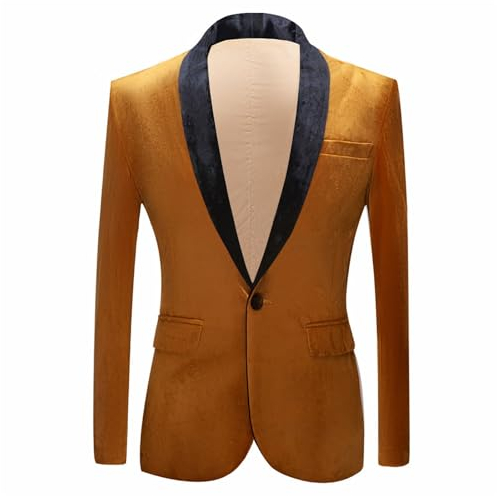 Capodanno Raduno di Fine Anno Festa di Famiglia Degli Uomini Oversize Casual Danza Paillettes Vestito di Moda Giacca Tuta Pioggia Abiti da Uomo Costruzione, Oro, L