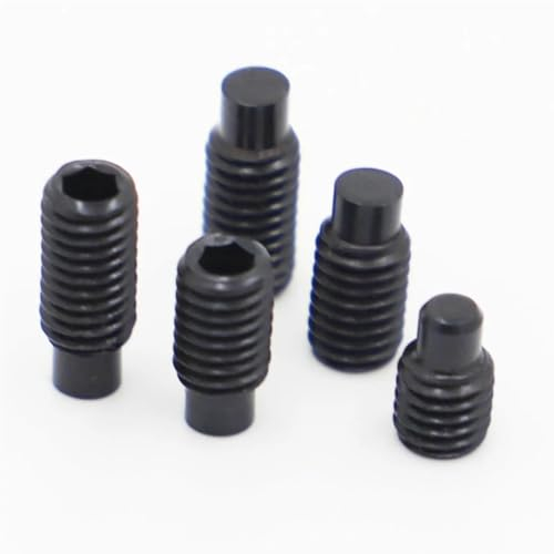 AYYSSM M2,5 M3 M4 M5 M6 M8 M10 M12 M14 M16 Sechskant-Innensechskantschrauben aus schwarzem Stahl mit Madenschrauben mit konvexem Ende und Zapfen(16mm,M16 1pc)