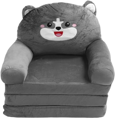 GYZOUKA 2-in-1-Kindersofa, Aufklappbar, Leicht, Zum Entspannen, Ausziehbare Couch, Kompakter Stuhl, Faltbares Kindersofa, Ausklappbare Kindercouch mit Cartoon-Design für (3 Schichten)