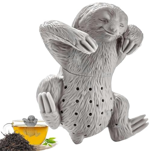 Amazleer Cute Animal Teesieb Seekuh für Tasse, Lustiges Tee Ei für losen Tee, Silikon-Teesieb, Tier-Teekugel für Teeliebhaber (Seekuh)