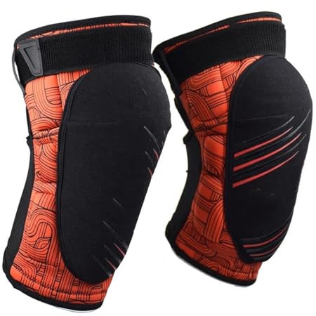 Regolabile Ginocchiera Pads Protector Armor Ginocchiere per Motociclisti Ginocchiere per Moto da Cross Antiscivolo Resistenti all'Usura Ginocchiere per Moto ammortizzanti Anti-Caduta(Red)