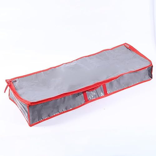 Aufbewahrung für Urlaubsdekorationen Geschenkpapier Aufbewahrungstasche Weihnachts-Organizer für Dekorationen mit Innentasche Unterbett kleidung Aufbewahrung Organizer (Grau)