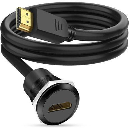 MEIRIYFA Cavo prolunga HDMI 4K, HDMI 2.0 maschio a femmina, adattatore di prolunga 4K@60Hz 3D HDR, compatibile con HDTV, PS3/PS4, laptop, monitor, proiettore – 1 m (maschio a femmina)