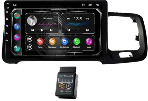 9 tum Android 13 Carplay bilstereo för Volvo S60 V60 2011 2012 2013 32 GB DAB+radio auto GPS satellit nav bluetooth-spelare ljud videospelare GPS navigationshuvudenhet DSP (2 GB RAM + 32 GB ROM)