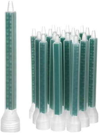 Cpolebev 24-Epoxid-Mischdüse, Statische Mischdüsenspitze für Klebstoffkartuschen, 20 Stück