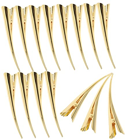 HAPINARY Pinces à Cheveux Alligator en Métal Doré, Accessoires pour Cheveux Lot de 15 pour Adolescentes et Femmes, Décoration Coiffure Quotidienne et Anniversaire