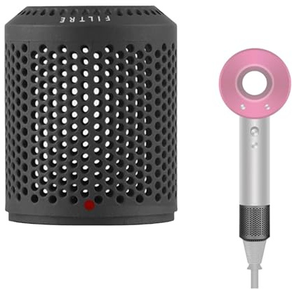 MYAYD Outer Filter Cover for Dyson Supersonic HD01 HD03 HD07 HD08 HD15 Hair Dryer Attachment, Detachable Hair Dryer Outer Strainer Filter Cage Replacement Parts (Dark Grey)