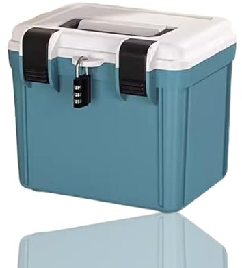 Sightday Abschließbare Box,Medikamenten Aufbewahrung Mit Griff,Medizinbox/Aufbewahrungsbox Mit Schloss,Phone Lock Box,Aufbewahrungsboxen Für Küche/Home/School/Kühlschrank/Büro/Papiere(Blau)