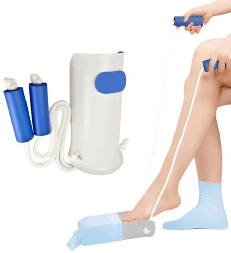 JUGUTA Infila Calze Per Anziani, Infila Calze Più Facile Vs Aiuto A 3 Dita, Aiuta Gli Anziani O Le Persone A Mobilità Ridotta A Indossare Le Calze A Compressione Senza Chinarsi