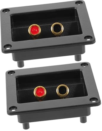 BESPORTBLE 2pezzi Terminale Altoparlante Connettori Per Altoparlanti Terminale Box Altoparlante in Abs e Lega Morsetto Di Collegamento Per Diffusori Acustici Fai Da Te e Subwoofer