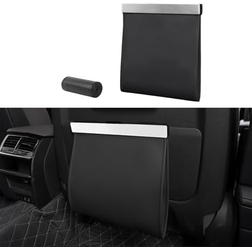 KOSLEOW Auto Mülleimer aus Leder, Automülleimer mit Magnetverschluss, Klappbarer Mülleimer mit 12 Müllbeuteln, Auto Zubehör Für SUV, LKW, Inneneinrichtung