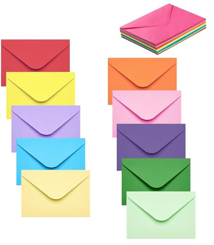 AQSQWQ 50x Buste B6-17,5 x 12,5 cm, buste colorate in carta kraft, 25 colori, per biglietti regalo, matrimoni, Natale e fai da te