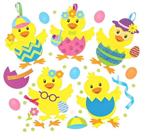 8 Stück Ostern Basteln Kinder, EVA Ostergeschenke Kinder, Osterbasteln mit Kindern, Ostereier Basteln Ostern Anhänger, Osterküken Deko, Osterdeko Bastelhandwerk zum Bemalen für Osterndeko Frühling DIY