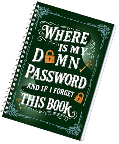 Cahier De Mots De Passe Carnet avec des Pages d'Index Intelligentes