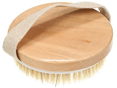 ZASCHMOY Cepillo Corporal con Cerdas Naturales, Estimula el Linfático y Aumenta el Flujo Sanguíneo, Elimina la Piel Muerta y la Celulitis, para Uso en Piel Seca Húmeda