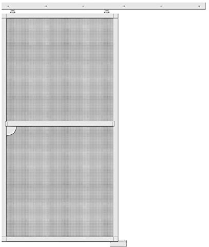 Schellenberg 70070 Fliegengitter Schiebetür Premium, Insektenschutz Tür zum Schieben, Alu-Profil und Fiberglas-Gewebe, kürzbar, 120 x 240 cm, Weiß