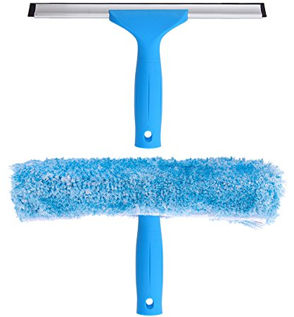 MR.SIGA Combo per la pulizia dei vetri - Tergivetro e lavavetri in microfibra, dimensioni: 25 cm
