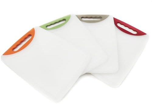 Ecoplast | Tagliere da Cucina in Plastica 32cm, Manico Ergonomico, Facile da Pulire, Colori Assortiti Verde/Rosso/Tortora/Mandarino, Made in Italy