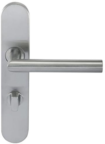 Paire de Poignées de porte KLOSE besser Inox 304 sur Plaque Noémie vif - Condamnation sans voyant