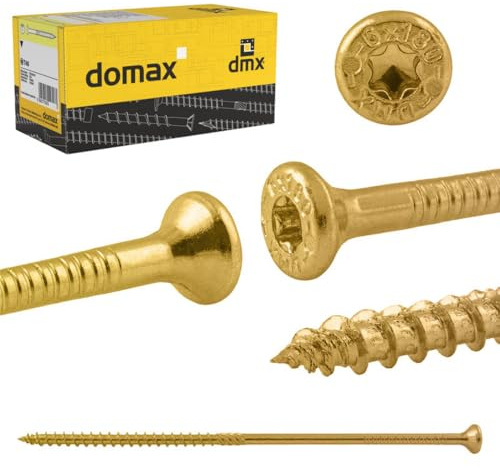 DMX Holzschrauben Torx 4x40 - Spanplattenschrauben - Schrauben 200er Set | Senkkopfschrauben - Konstruktionsschrauben - Schrauben Set - Terrassenschrauben - Torx Set - Holzbauschrauben - Wood Screws