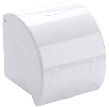 YOMESTE Wall Mounted Waterproof Paper Holder Bathroom Paper Roll Holder (White)