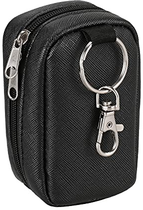 Meiiy Chapstick Holder Bag Small Lip Balm Sleeve Pouch Lipstick Portable Storage Bag Lip Gloss Case With Hook Accessories Gift for Women (balck)