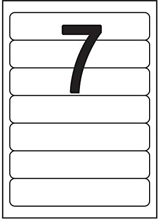 100 Blatt Ordner Etiketten Selbstklebend 192,0 x 38,0 mm 700 Stück DIN A4 Klebeetiketten Weiß permanent haftend - 7 Stück pro Blatt