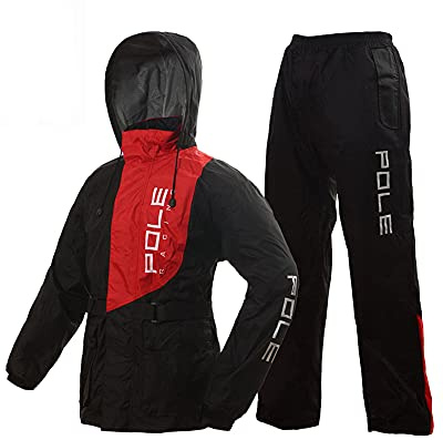 Rain Suits for Men and Women Waterproof,Motorcycle Rain Suit Waterproof Rain Jacket and Pants Set Rain Suit,Red,M