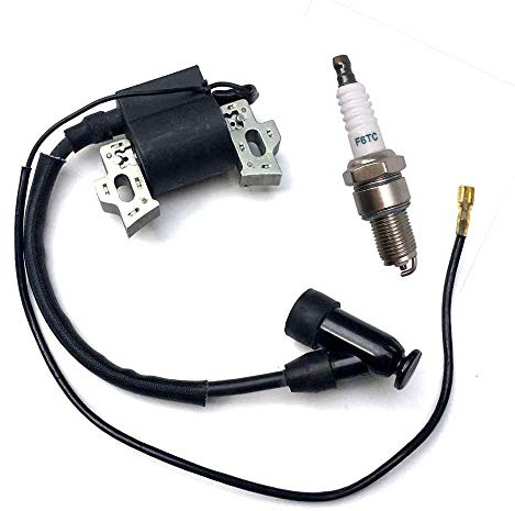 Zündspule mit Zündkerze für Einhell ROYAL Benzin Rasenmäher N-BM 46 S-SE/BG-PM 46 / GH-PM 46 / RPM 46/1S-SE