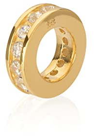 NKlaus Kettenanhänger kleiner baby Taufring mit Zirkonia weiß 333 Gelb Gold 8,3mm Glanz Amulett 9568