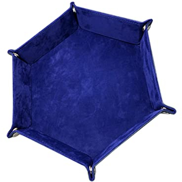 Cabilock Faltbares Hexagon Würfeltablett Aus Pu-Leder Langlebige Aufbewahrungsbox Für Würfel Und Zubehör Leicht Zu Reinigen Robust Und Stabil Für RPG Spiele
