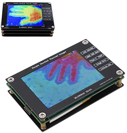 Thermal Imager, Termocamera a Infrarossi 2,8 Pollici, 320x240, -40℃ a +300℃, Chip Flash SPI Integrato, Ricarica USB C, per Misurazione della Temperatura Senza