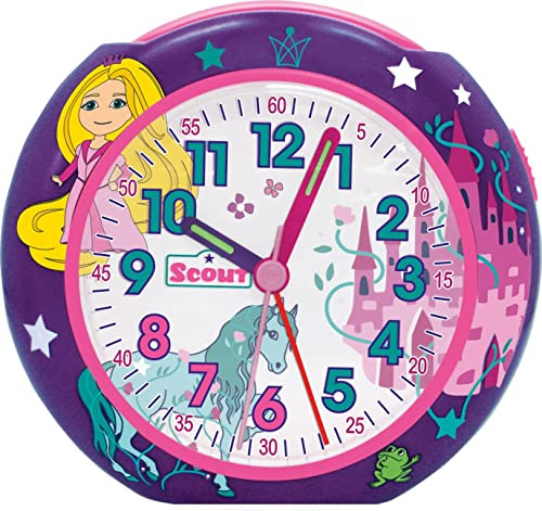 Scout Kinder Wecker Alarm PICS Prinzessin, Schloss, Pferd lila Mädchen 280001048