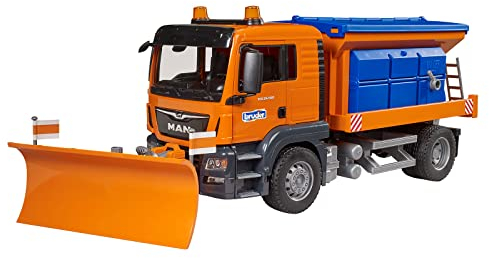 bruder 03785 - MAN TGS servizio invernale con spazzaneve, veicoli, spargisale, spazzaneve, servizio invernale, giocattolo dai 4 anni in su