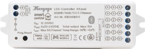 Kopp Smart-Control LED Strip Steuerung, RGBW, Smart-Home Bluetooth-Mesh Technologie, Amazon Alexa, Google Home, 835005012