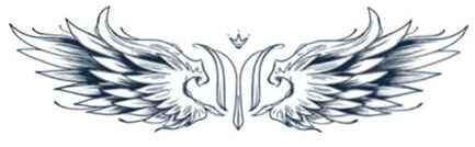Guardian Wings Temporary Tattoo Sticker For Men And Women On Back And Chest Juice Plant Ink Waterproof Semi-Permanent And Lasts For 2 Weeks