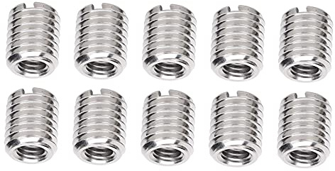 Gewindeeinsätze, M10 auf M6 Adapter, Gewindereduzierung M10 auf M6, 10 Stück Einsatzmuttern Reduzier und Reparaturwerkzeug für M6x1,0 Innengewinde und M10x1,5 Außengewinde Muttern