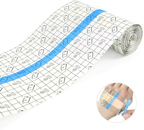 Wasserdichtes Pflaster Transparentes Bandage 15cm ×10m, elastische Klebebandage, Fixierer Rolle, Hautschutz für Sport und Allergiker