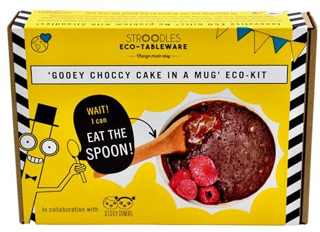 Stroodles-'Gooey Choccy Cake in a Mug’ boxed activity kit-baking kit for kids.