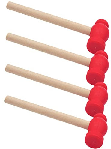 ifundom 4stücke Holzhammer Spielzeug Für Junge Mädchen Pretend Unterhaltung Kinderspielzeug Hämmer Zum Schlagen Babyspielzeug Kleine Schlagspielzeuge Hammerspielzeug Für Junge