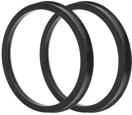 TUCKBOLD Bagues De Centrage De Moyeu De Roue Noir 2 Pièces Plastique | Plastique, OD 106.1mm, ID 93.1mm, Épaisseur 10mm, Absorbant Les Chocs, Élimine Les Vibrations, Installation Directe