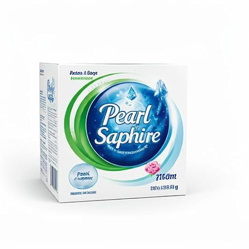 Pearl of Sapphire Lessive en poudre non bio douce pour les peaux sensibles pour une élimination exceptionnelle des taches dans l'eau froide ou tiède 50 lavages (paquet de 2 kg)