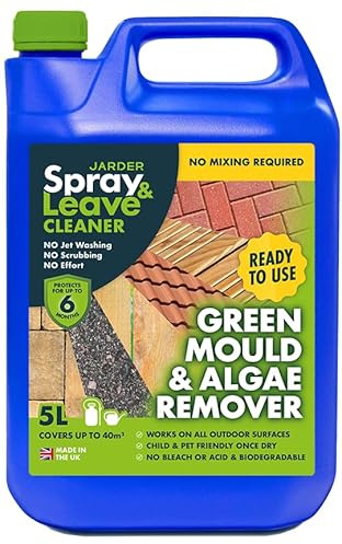 5 Litres Jarder Spray & Leave Ready to Use Patio Cleaner - Removes Green Mould and Algae. No Mixing Required - Covers 40 Square Metres.