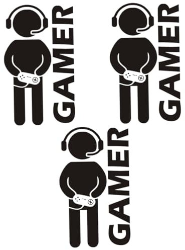 TOYANDONA 3 Stck. Wandtattoos gamingzimmer dekoration gamer tapete -Wandaufkleber Gamer Hintergrundbild Sockelleiste Fliesenaufkleber Spielzimmer Gamer-Wandaufkleber Raumaufkleber Black