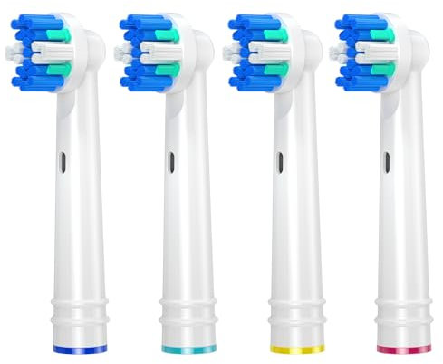 REDTRON Cabezal de cepillo de dientes compatible con Oral B, Floss Action cepillos eléctricos recargables Oral B, Aptos para la serie Vitality Pro Smart Genius de Cuidado Profesional, 4 piezas